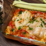 Baked fish with vegetables